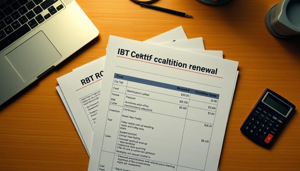 RBT Certification Renewal Costs