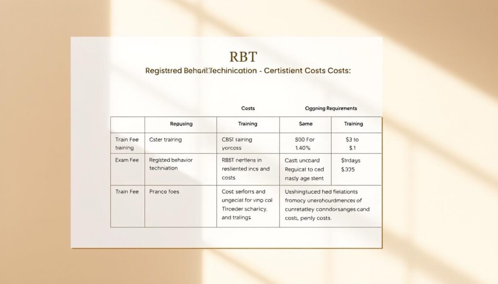 RBT Certification Cost Breakdown