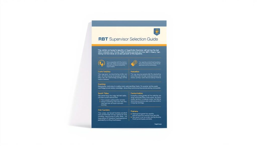 RBT Supervisor Selection Guide